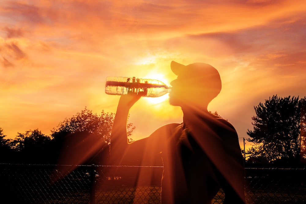 Man Drinking Water