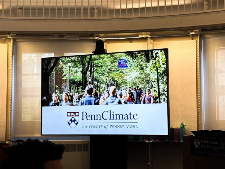 photo of a presentation video screen