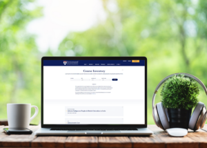 computer screen displaying desired web page